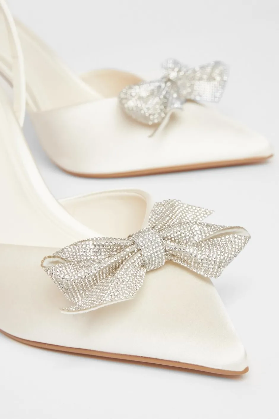 Quiz Bridal White Satin Court Heels Best