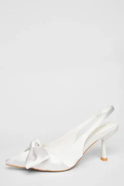 Quiz Bridal White Slingback Court Heels Best