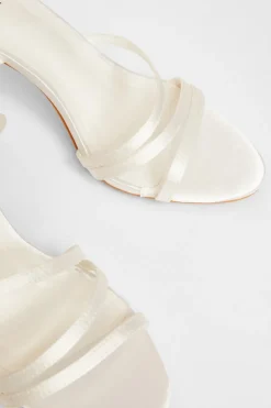 Quiz Bridal White Strappy Heels New