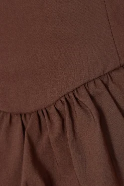 Quiz Brown Bandeau Bubble Hem Top Sale