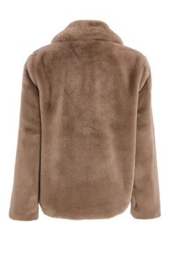 Quiz Brown Faux Fur Jacket Discount
