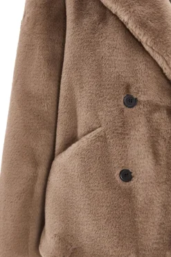 Quiz Brown Faux Fur Jacket Discount