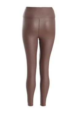 Quiz Brown Faux Leather Leggings