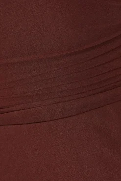 Quiz Frill Mini Dress Brown Best