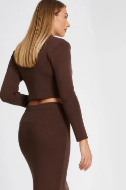 Quiz Knit Turtle Neck Jumper Brown Discount