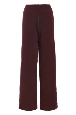 Quiz Knit Wide Leg Trousers Brown Online