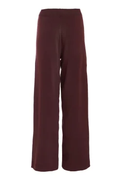 Quiz Knit Wide Leg Trousers Brown Online