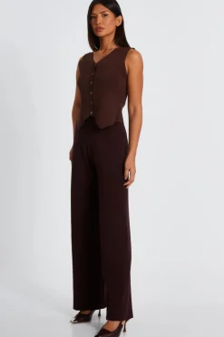 Quiz Brown Knitted Waistcoat Best