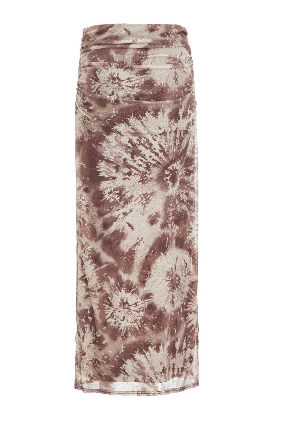 Quiz Brown Mesh Marble Print Midaxi Skirt Hot
