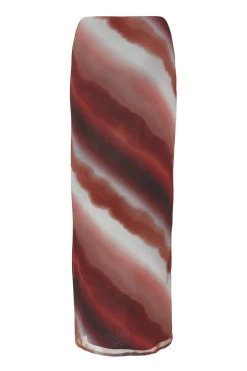 Quiz Brown Mesh Ombre Maxi Skirt Hot