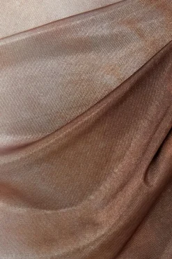 Quiz Brown Ruched Side Midi Dress Best
