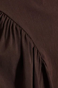 Quiz Brown Scoop Back Skater Dress