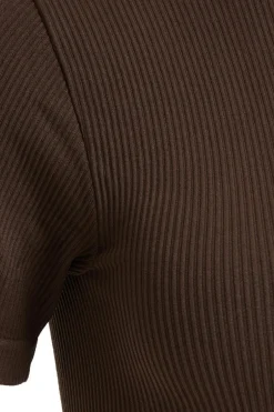 Quiz Seamless Crop Top Brown New
