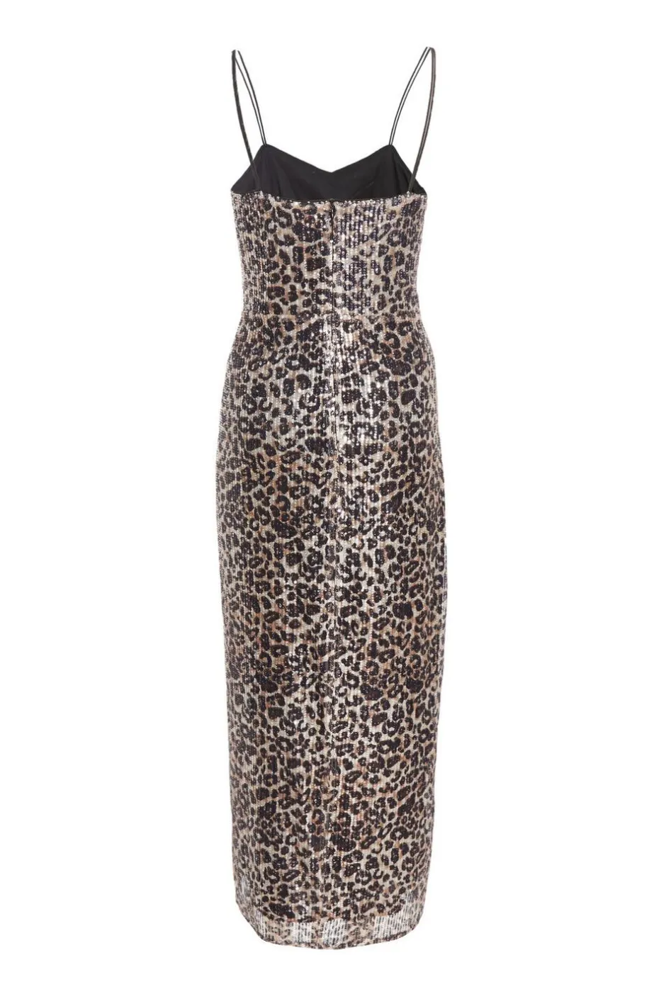 Quiz Brown Sequin Leopard Print Midaxi Dress New