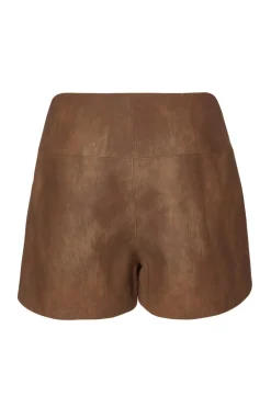 Quiz Brown Studded Faux Leather Skort Outlet