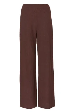 Quiz Brown Textured Palazzo Trousers Discount