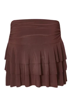 Quiz Tiered Mini Skort Brown Sale