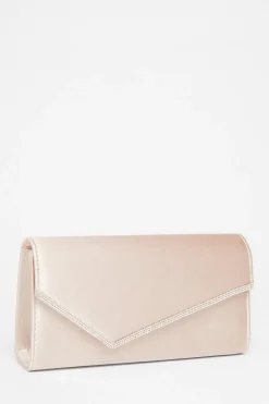 Quiz Champagne Diamante Envelope Clutch Sale