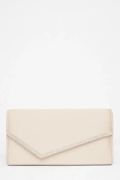Quiz Champagne Diamante Envelope Clutch Sale