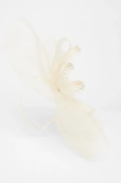 Quiz Embellished Headband Fascinator Champagne Clearance