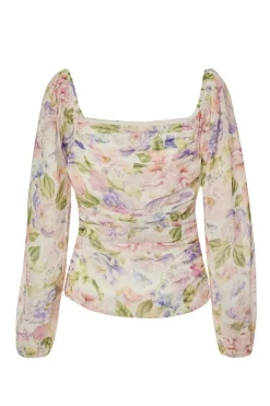 Quiz Chiffon Floral Long Sleeve Top New