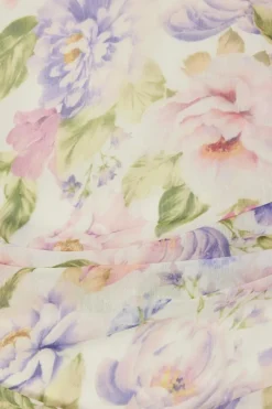 Quiz Chiffon Floral Long Sleeve Top New