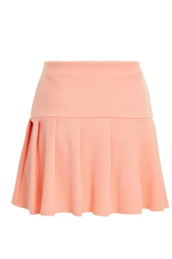 Quiz Coral Pleated Mini Skirt Online