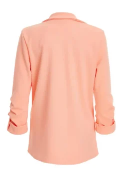Quiz Coral Ruched Sleeve Blazer Best
