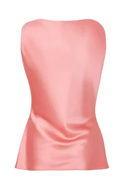 Quiz Coral Satin Buckle Top Online