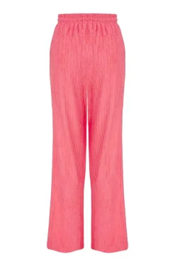 Quiz Textured Palazzo Trousers Coral Best