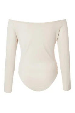 Quiz Cream Bardot Bodysuit Clearance