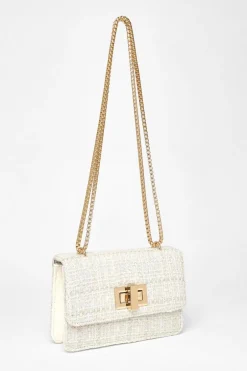 Quiz Cream Boucle Cross Body Bag Hot