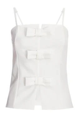 Quiz Bow Front Strappy Top Cream Best