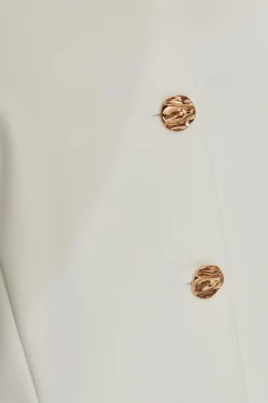 Quiz Button Front Waistcoat Cream