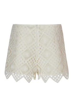 Quiz Crochet Shorts Cream Best