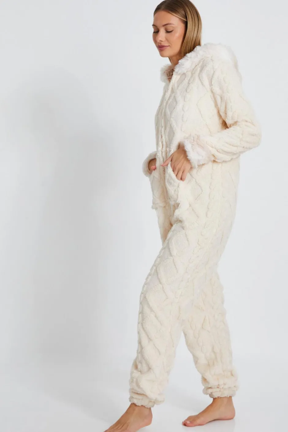 Quiz Cream Fleece Onesie Sale