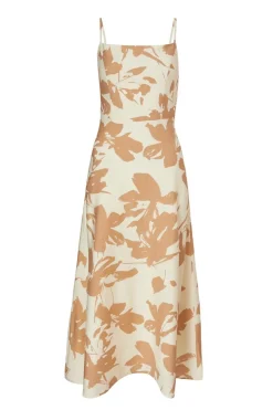 Quiz Cream Floral Print Midi Dress Sale
