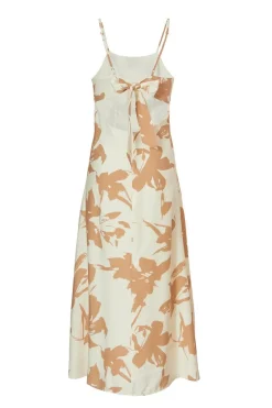 Quiz Cream Floral Print Midi Dress Sale
