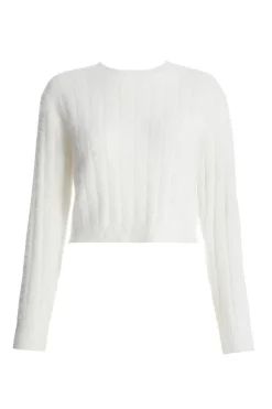 Quiz Fluffy Knit Jumper Cream Discount