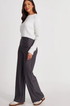 Quiz Fluffy Knit Jumper Cream Discount