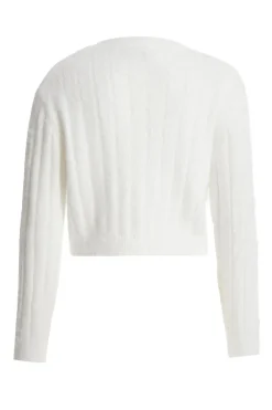 Quiz Fluffy Knit Jumper Cream Discount