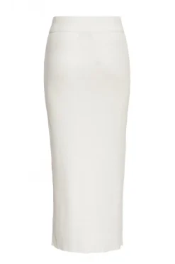 Quiz Cream Knit Diamante Midi Skirt Outlet