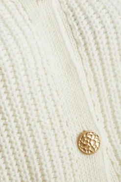 Quiz Knit Sleeveless Cardigan Cream
