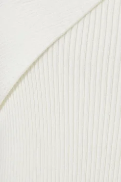 Quiz Knitted Bow Detail Top Cream Sale