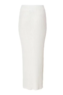 Quiz Cream Knitted Midaxi Skirt Sale