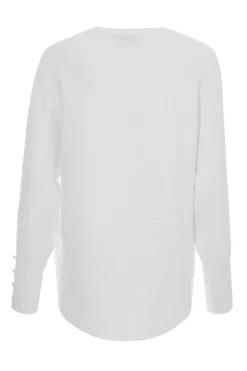 Quiz Cream Light Knit Buttoned Jumper Sale