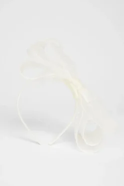Quiz Cream Polka Dot Bow Fascinator