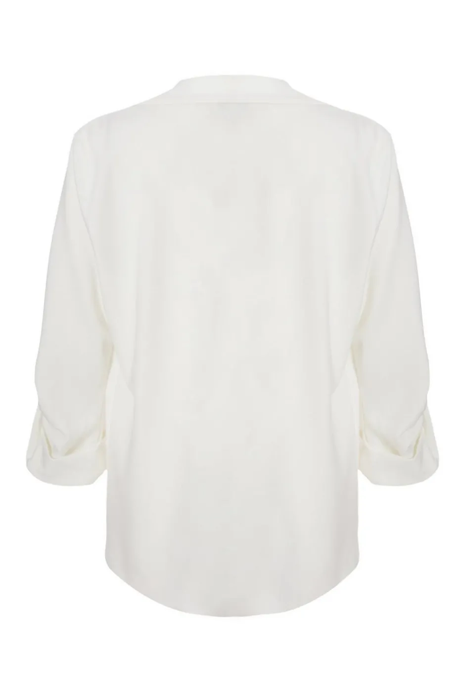 Quiz Ruched Sleeve Blazer Cream Clearance