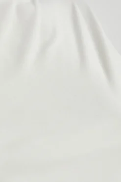 Quiz Ruched Sleeveless Crop Top Cream Hot