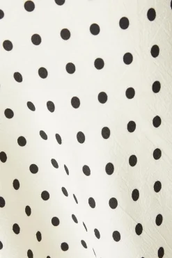 Quiz Cream Satin Polka Dot Midaxi Dress Sale